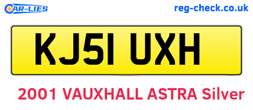 KJ51UXH are the vehicle registration plates.