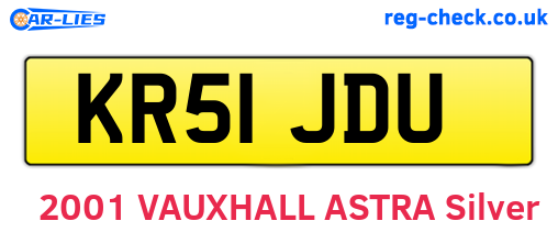 KR51JDU are the vehicle registration plates.