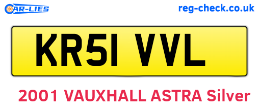 KR51VVL are the vehicle registration plates.