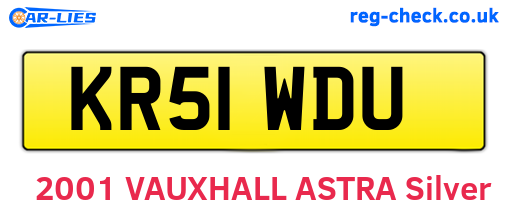 KR51WDU are the vehicle registration plates.