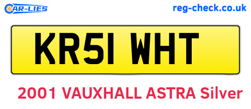KR51WHT are the vehicle registration plates.