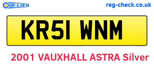 KR51WNM are the vehicle registration plates.