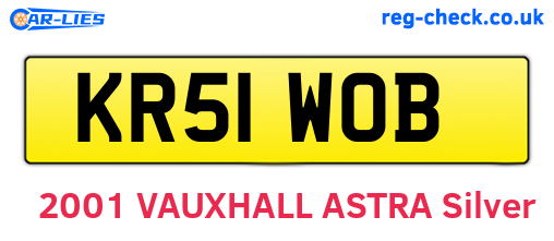 KR51WOB are the vehicle registration plates.
