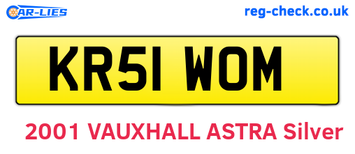 KR51WOM are the vehicle registration plates.