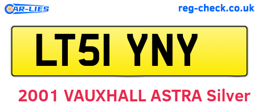 LT51YNY are the vehicle registration plates.