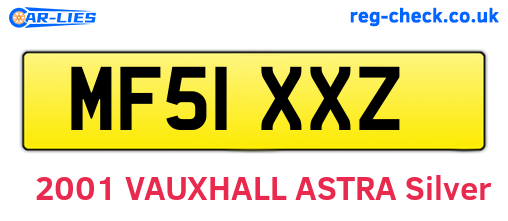MF51XXZ are the vehicle registration plates.