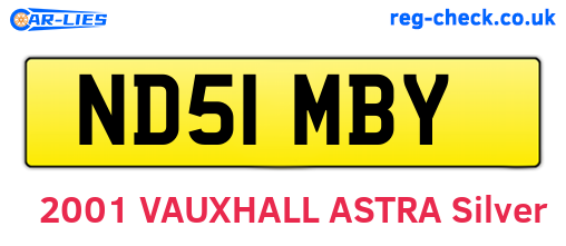 ND51MBY are the vehicle registration plates.