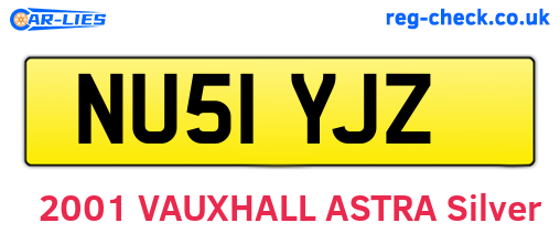 NU51YJZ are the vehicle registration plates.
