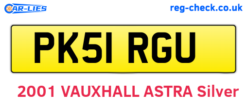 PK51RGU are the vehicle registration plates.
