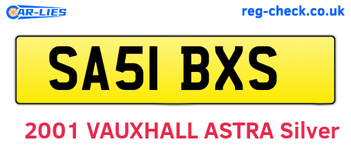 SA51BXS are the vehicle registration plates.
