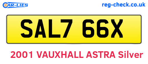SAL766X are the vehicle registration plates.