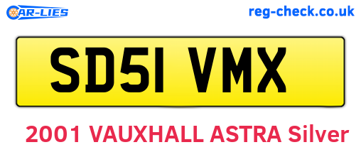 SD51VMX are the vehicle registration plates.
