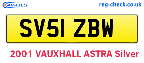 SV51ZBW are the vehicle registration plates.