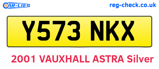 Y573NKX are the vehicle registration plates.