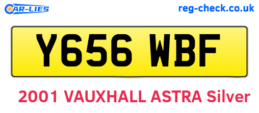 Y656WBF are the vehicle registration plates.