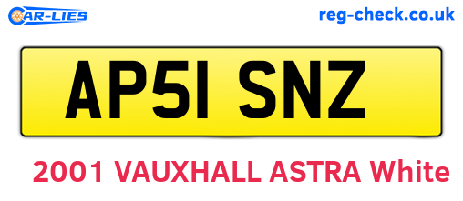 AP51SNZ are the vehicle registration plates.