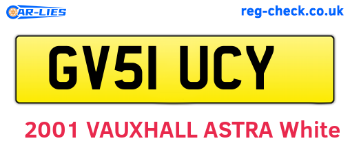 GV51UCY are the vehicle registration plates.