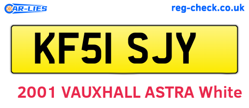 KF51SJY are the vehicle registration plates.