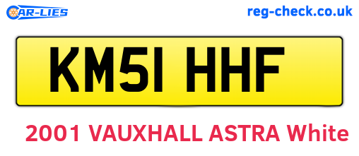 KM51HHF are the vehicle registration plates.
