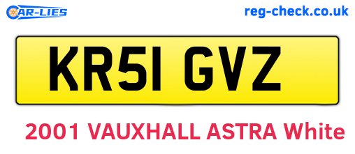 KR51GVZ are the vehicle registration plates.