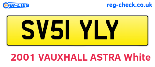 SV51YLY are the vehicle registration plates.