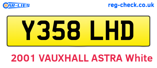 Y358LHD are the vehicle registration plates.