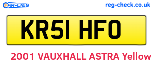 KR51HFO are the vehicle registration plates.
