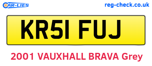 KR51FUJ are the vehicle registration plates.