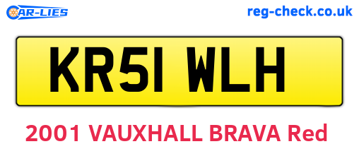 KR51WLH are the vehicle registration plates.