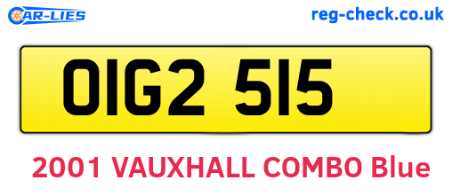 OIG2515 are the vehicle registration plates.