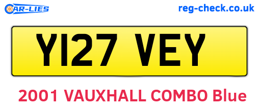Y127VEY are the vehicle registration plates.