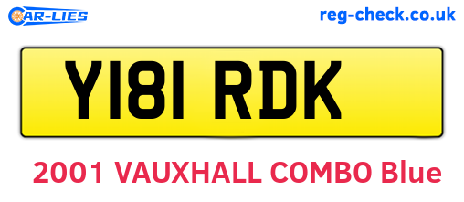 Y181RDK are the vehicle registration plates.