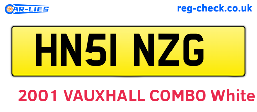 HN51NZG are the vehicle registration plates.