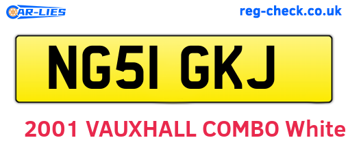 NG51GKJ are the vehicle registration plates.