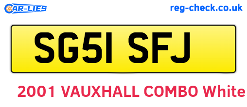 SG51SFJ are the vehicle registration plates.