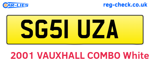 SG51UZA are the vehicle registration plates.
