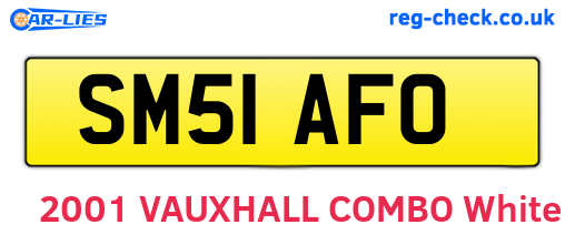 SM51AFO are the vehicle registration plates.