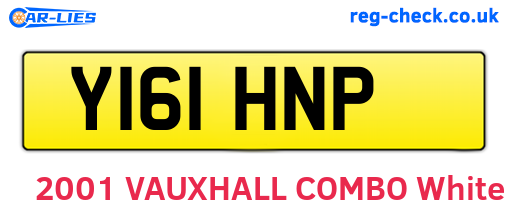 Y161HNP are the vehicle registration plates.