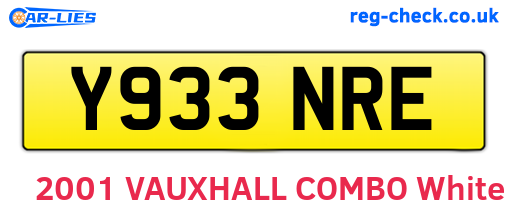 Y933NRE are the vehicle registration plates.