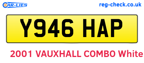 Y946HAP are the vehicle registration plates.