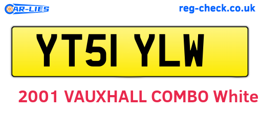 YT51YLW are the vehicle registration plates.