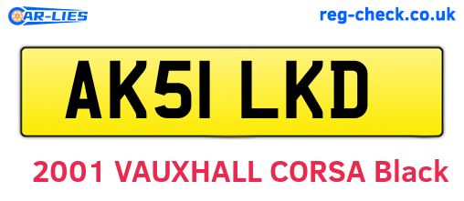 AK51LKD are the vehicle registration plates.