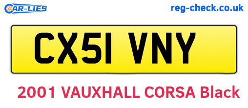 CX51VNY are the vehicle registration plates.