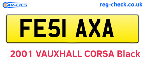FE51AXA are the vehicle registration plates.