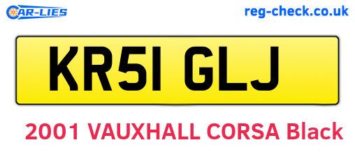 KR51GLJ are the vehicle registration plates.