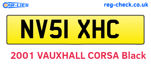 NV51XHC are the vehicle registration plates.
