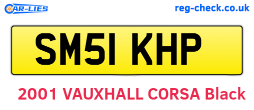 SM51KHP are the vehicle registration plates.