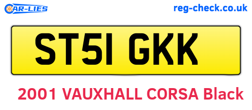 ST51GKK are the vehicle registration plates.