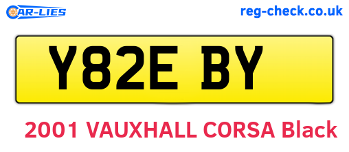 Y82EBY are the vehicle registration plates.