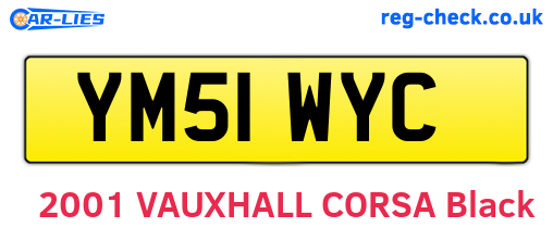 YM51WYC are the vehicle registration plates.